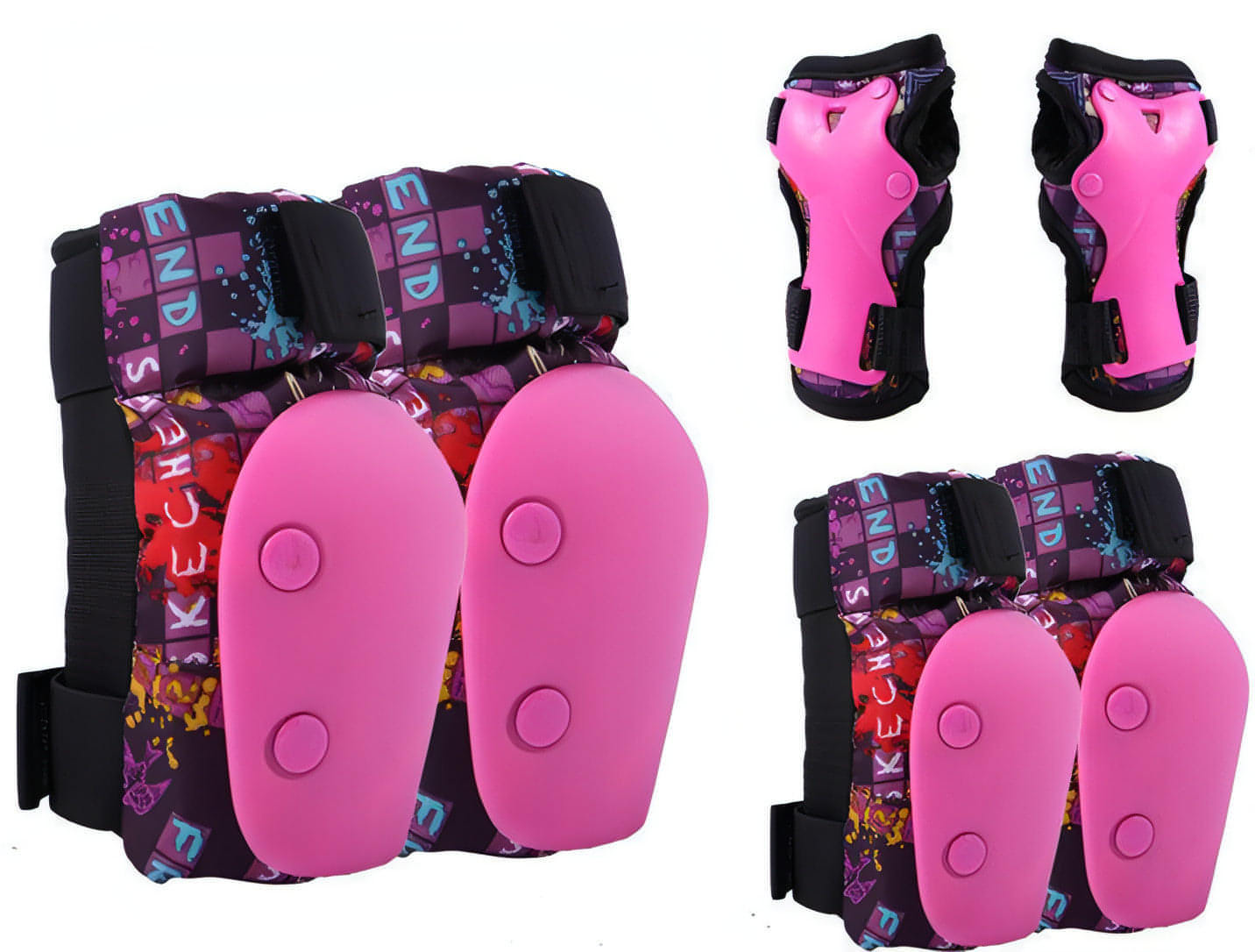 Conjunto completo de equipamentos de patinação de rolos para roupas de proteção infantil