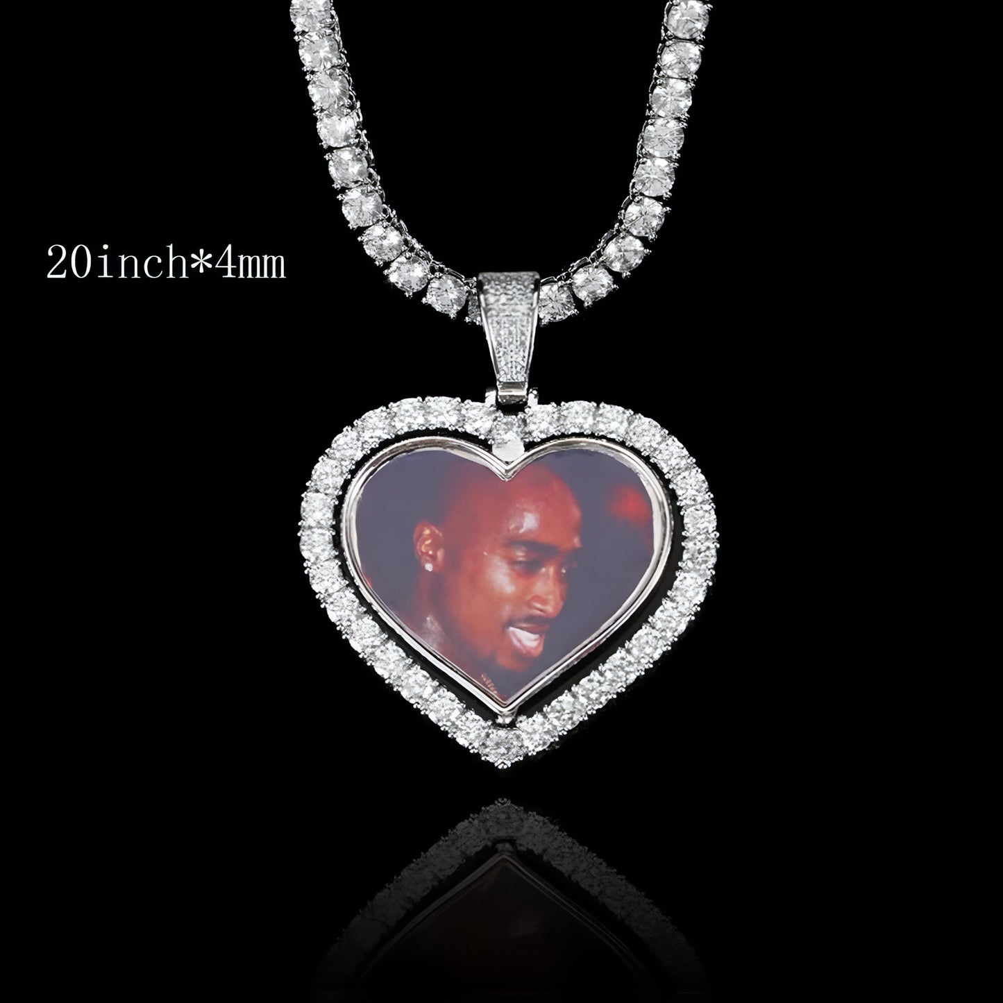 Rotating Double-sided Love Photo Pendant Necklace