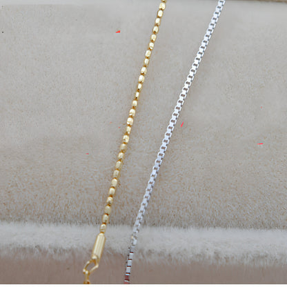 Collar Adjustment Chain 18K Gold Necklace Sleeve Chain Empty Holder DIY Accessories