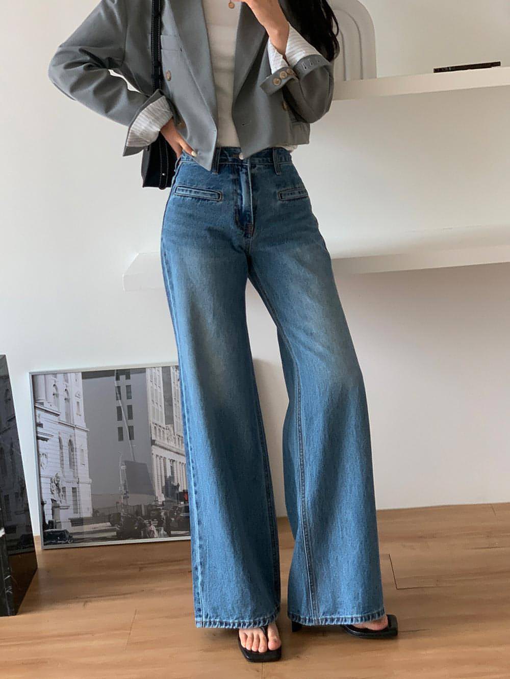 Retro High Waist Slimming Jeans Women