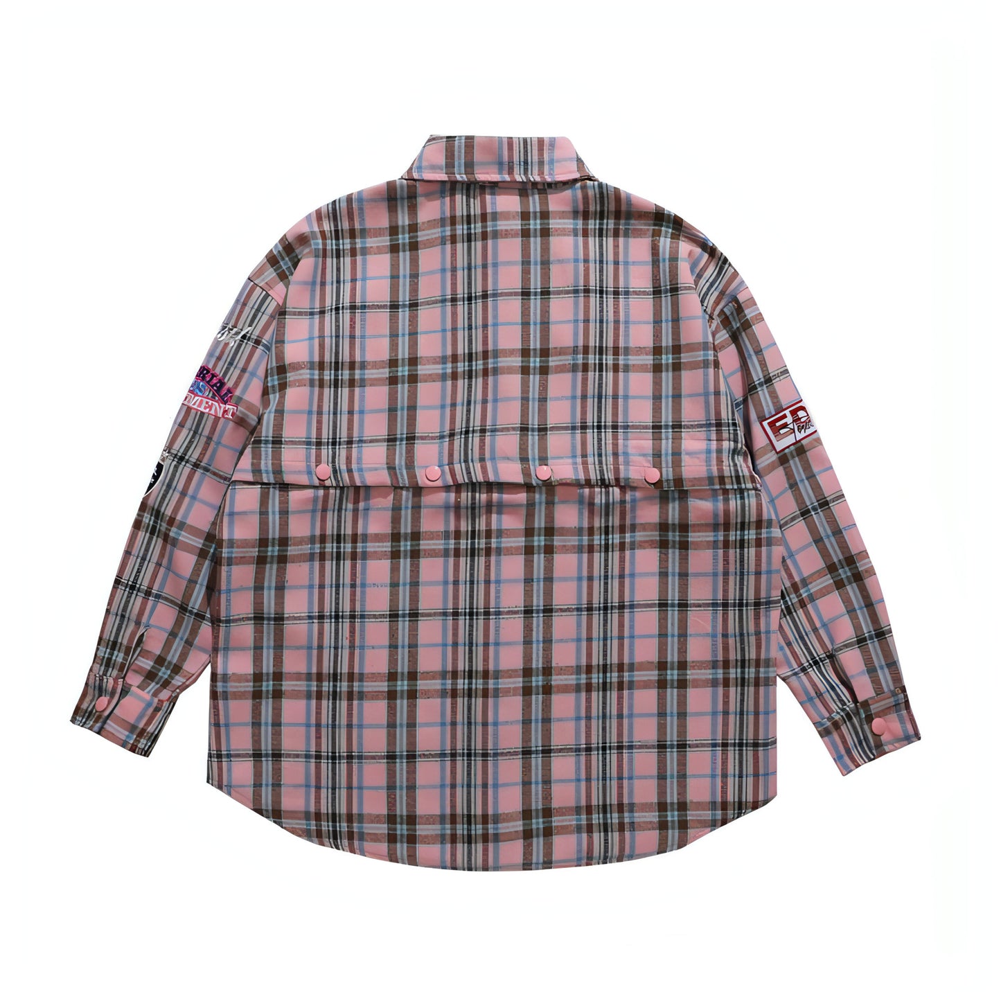 Camisa de vestir de manga larga a cuadros de marca de moda, abrigo, chaqueta para hombres y mujeres