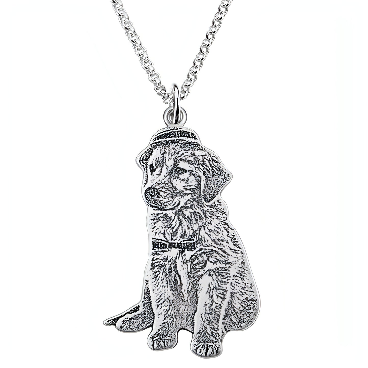 Personalized Pet Memorial Necklace – Custom Engraved Cat & Dog Pendant