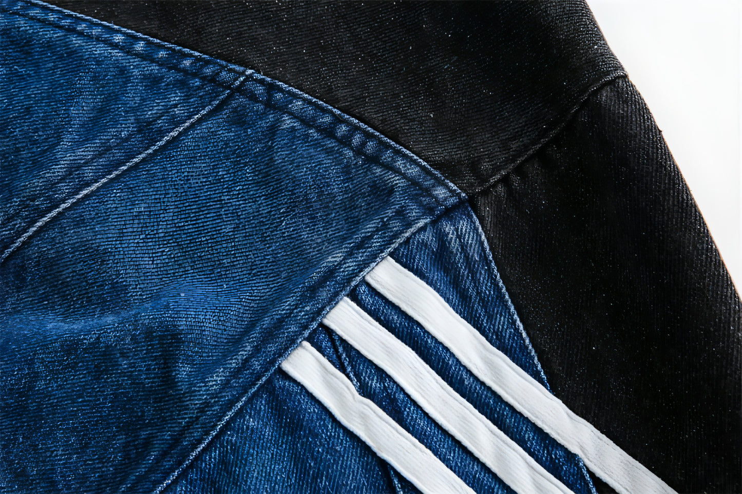 Side Stripe Stitching Loose Denim Jacket Men And Women European And American