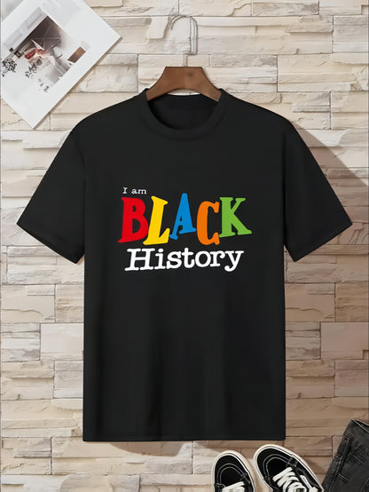 Youth Boys' BLACK History Casual T-Shirt Men