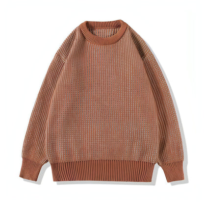 Round Neck Striped Sweater For Men