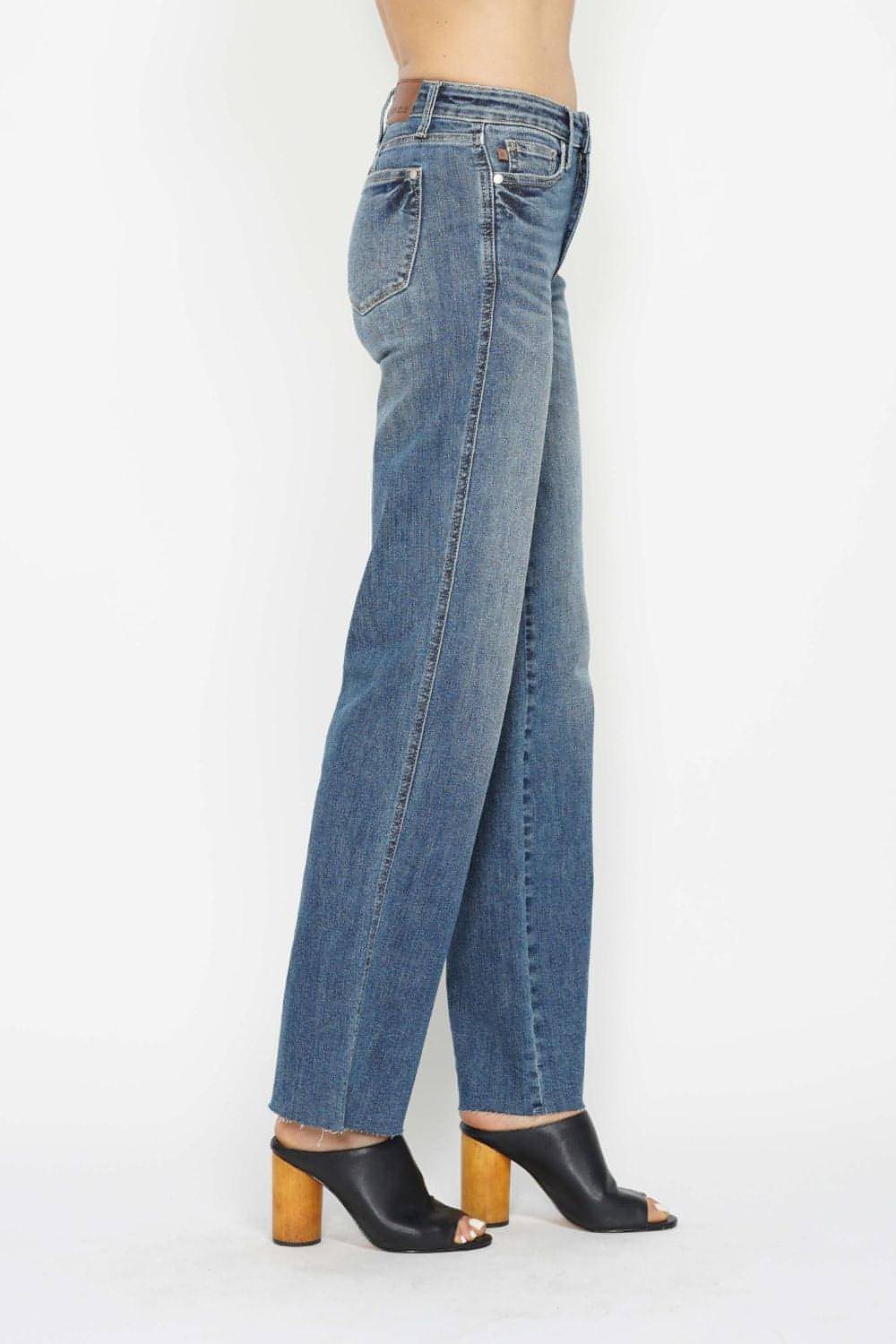 Judy Blue Full størrelse Magekontroll Straight Jeans