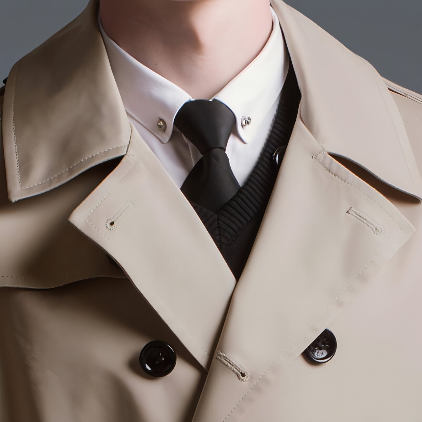 Spring And Autumn New European Station Loose Trench Coat