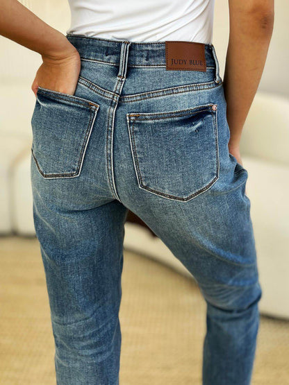 Judy Blue Tam Boy Orta Bel Sert Magic Release Hem Jeans