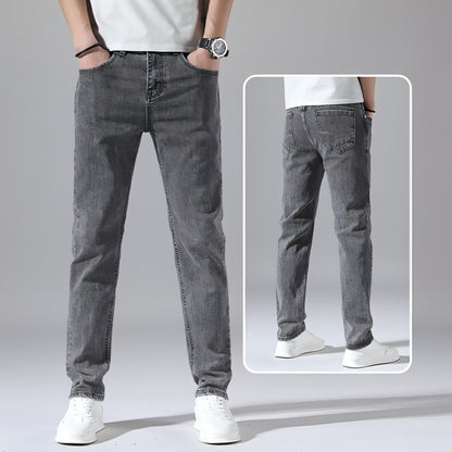 Retro Thin Jeans Straight Loose Casual Trousers Men