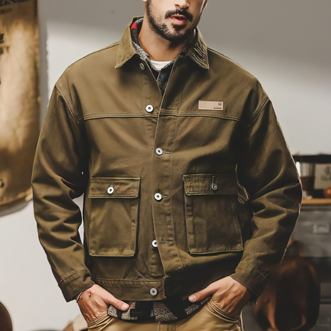 Chaqueta safari Chaqueta vintage Hombre