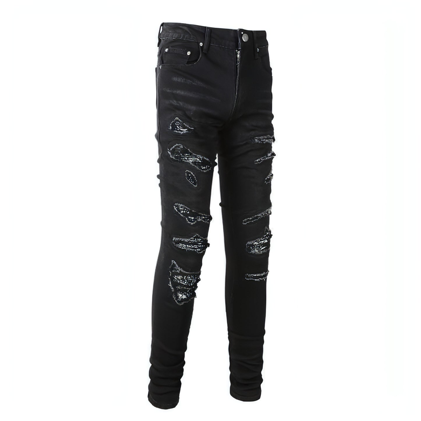 Moške Paisley Patch Street Jeans