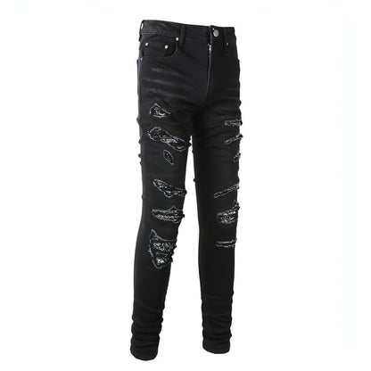 Men's Paisley Patch Street Jeans