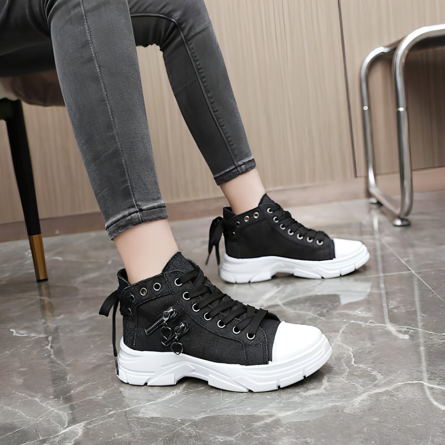 New Canvas Breathable Platform Heighten Casual Shoes Women