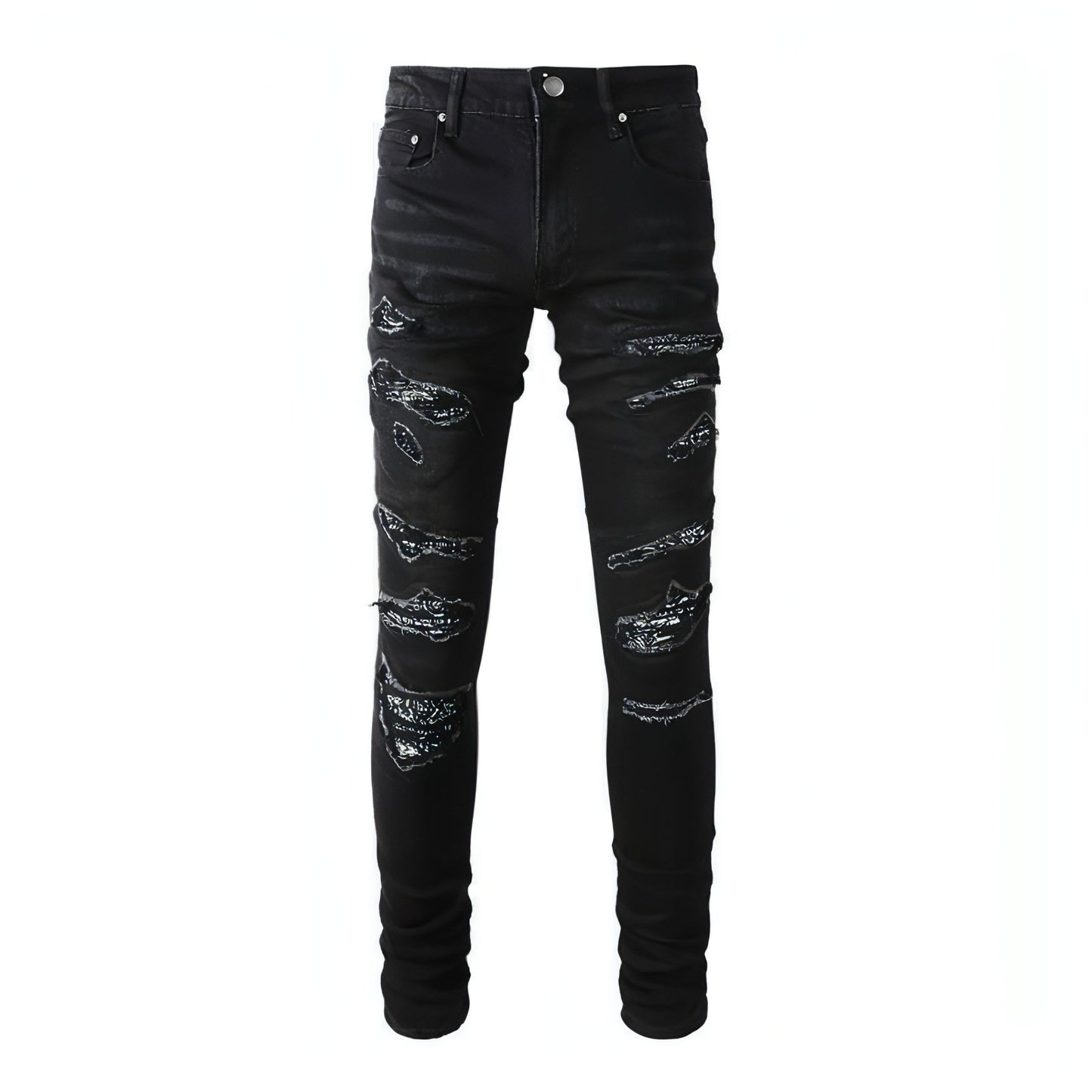 Jeans de rua de Patch Patch masculinos