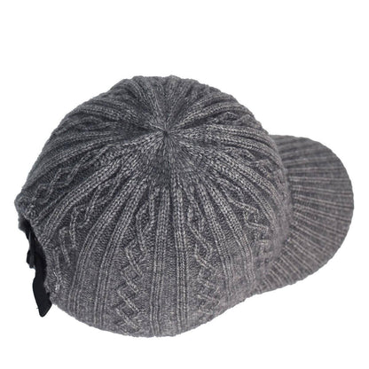 Knitting Wool Baseball Cap Korean Warm Solid Color Light Plate Peaked Cap