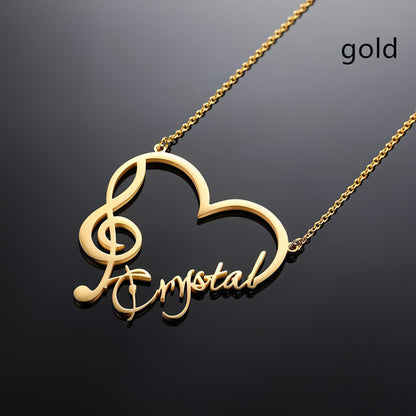 Stainless Steel Heart Pendant With Custom Name – Elegant & Personalized Necklace