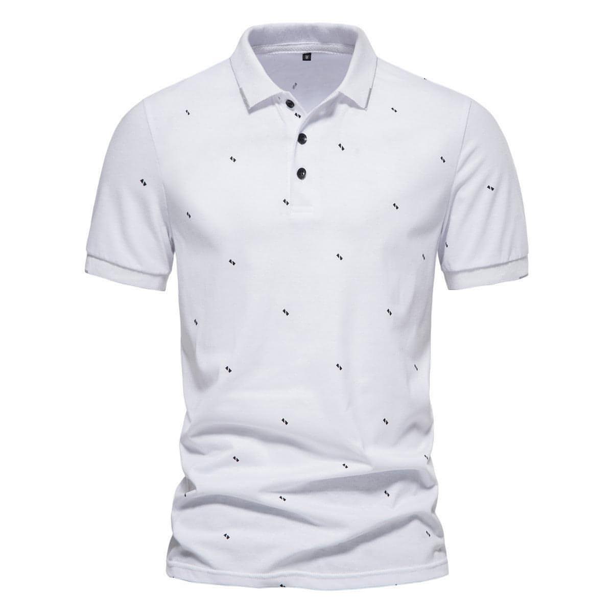 Camiseta polo estampada de moda de manga corta para hombre