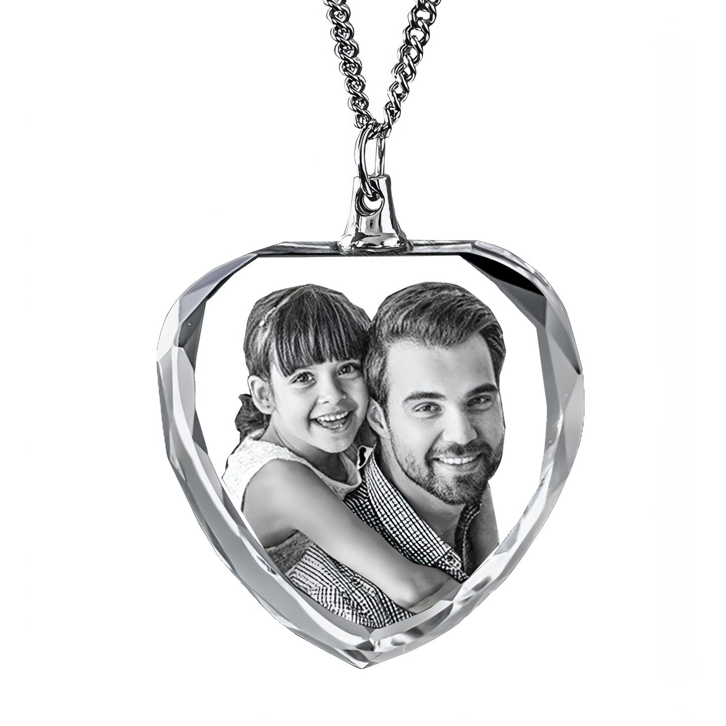 3D Laser Engraved Character Pet Photo Crystal Pendant