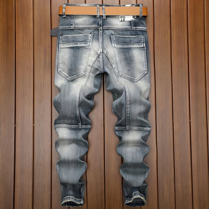 Retro Straight Motorcycle Motorcycle Pants Men Jeans