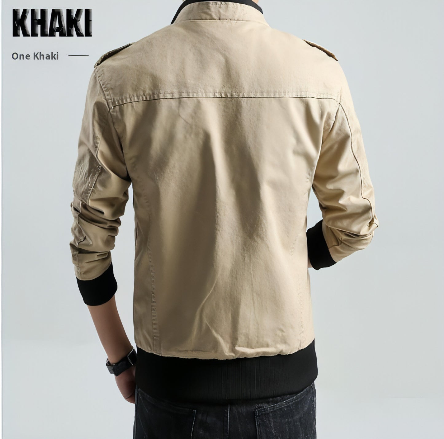 Chaqueta de cuello alto para hombre