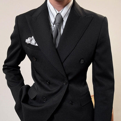 Spring Double Breasted Closure Collar Suit