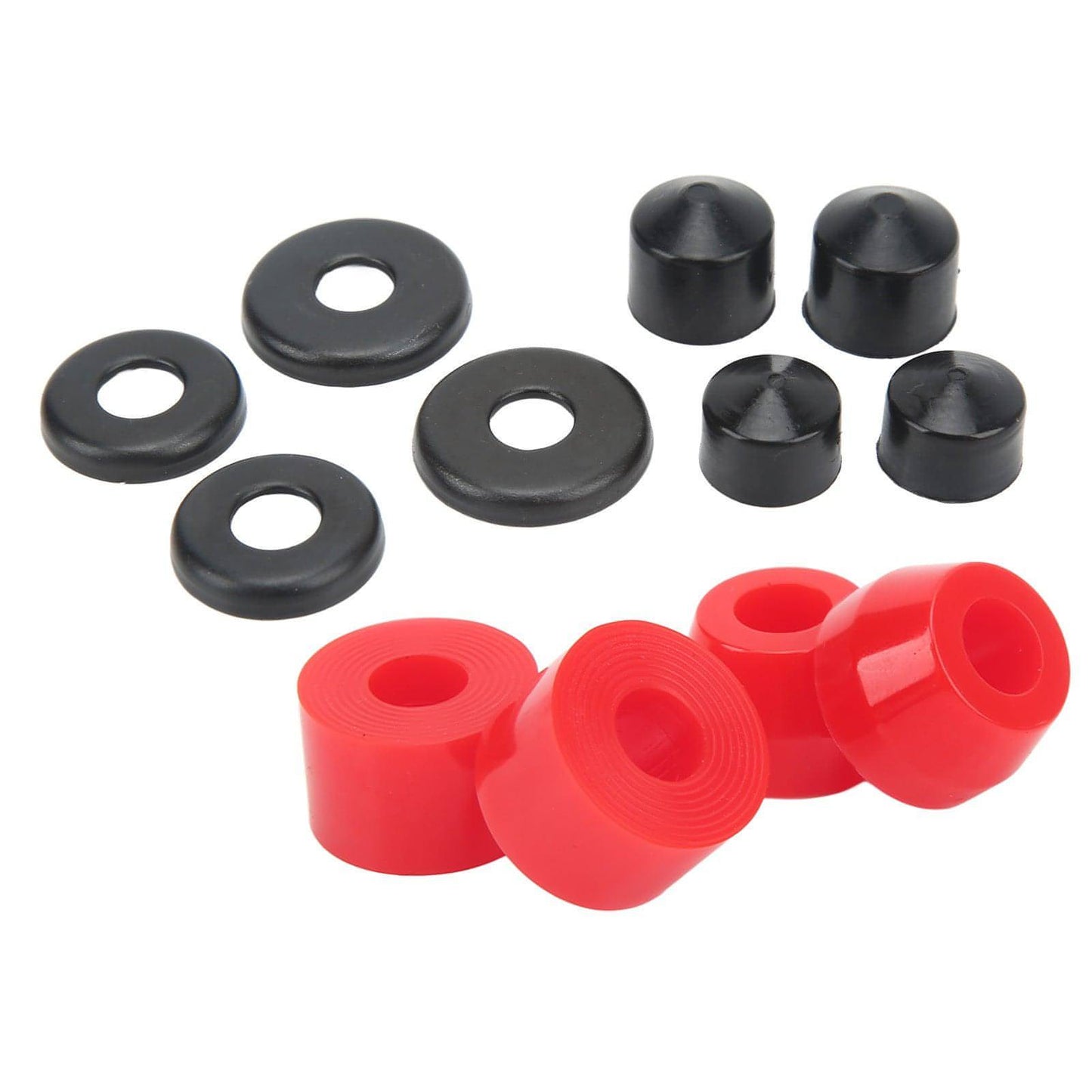 Skate Board Bushing Set PU Damping 90A Skateboard Replacement Bushings for 4 Wheel Skateboard Red