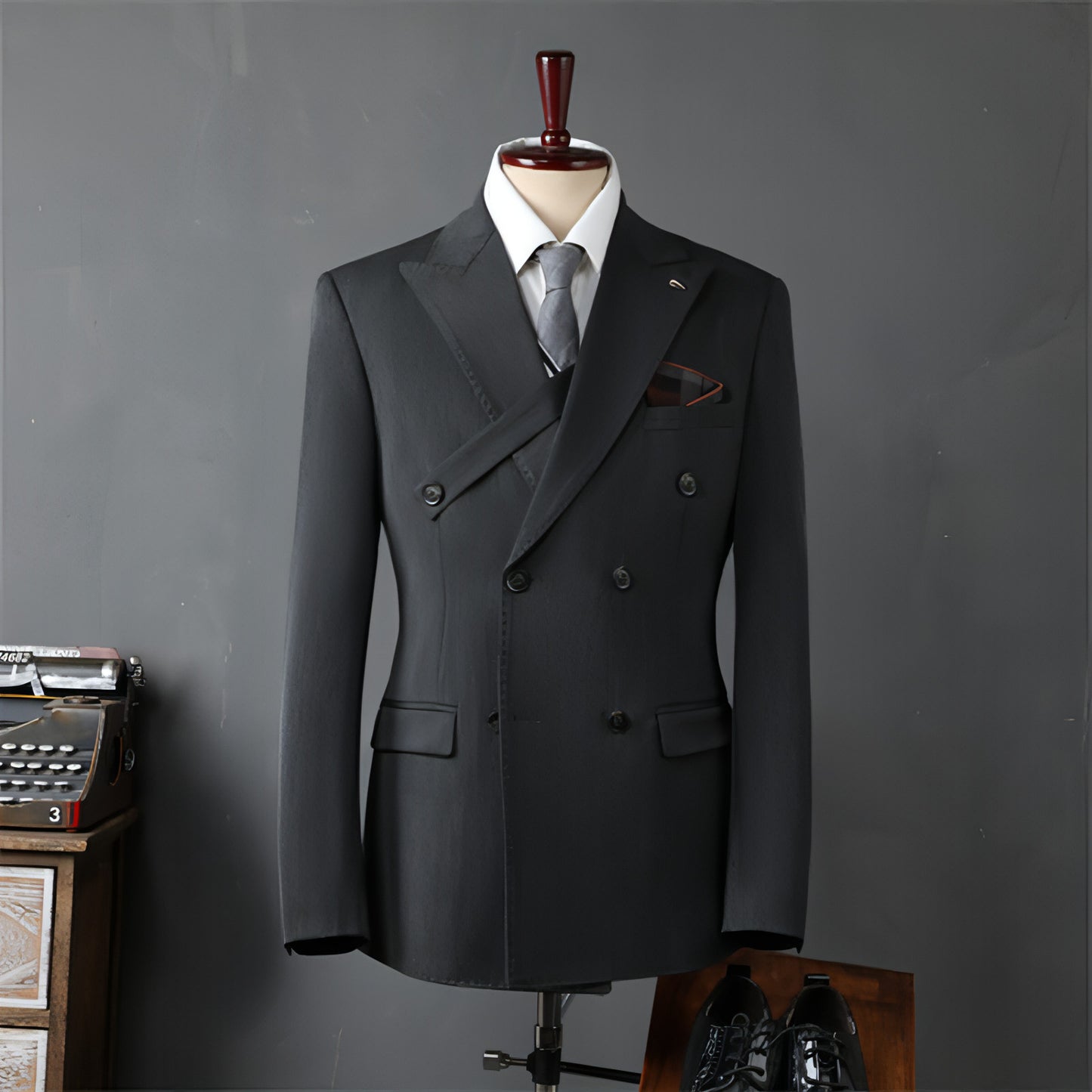 Men's Double Breasted Suit Business