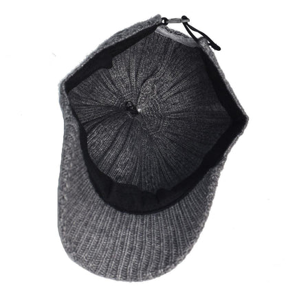 Knitting Wool Baseball Cap Korean Warm Solid Color Light Plate Peaked Cap