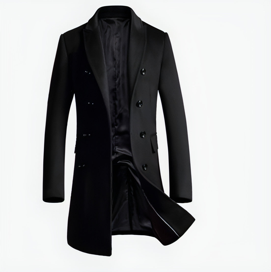 Men's woolen coat slim fit trench coat