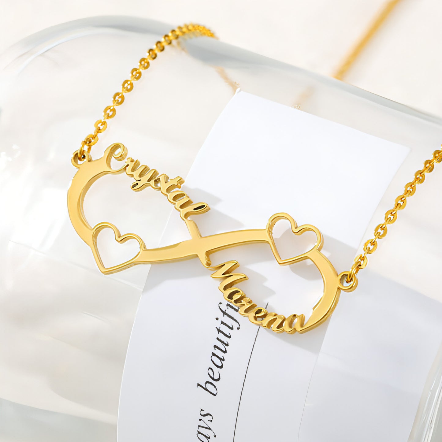 Custom Engraved Name Necklace with Heart Pendant – A Symbol of Love & Identity!