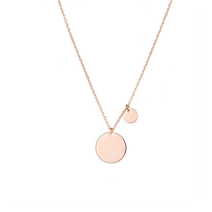 Minimalist Titanium Steel Necklace – Rose Gold Clavicle Chain