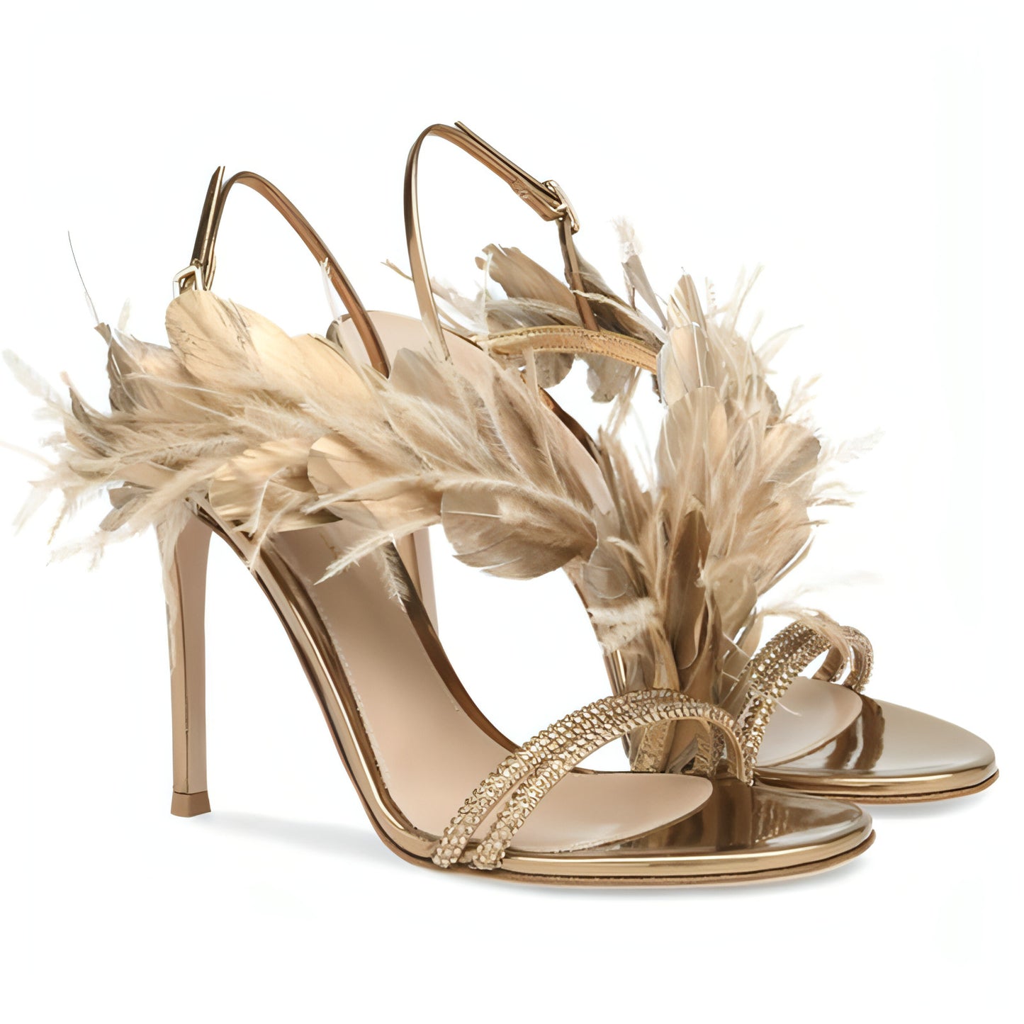 Feather Banquet High Heels Damen Stiletto All Match Schuh