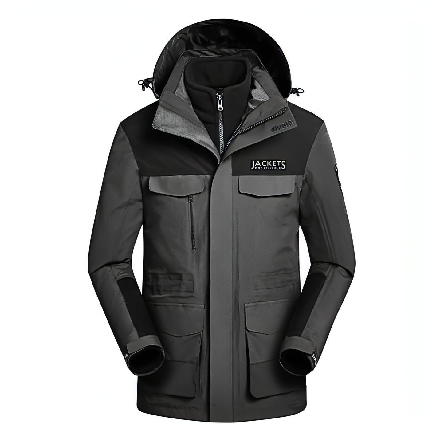 Winter Herren Skijacke Wasserdicht Winddicht Atmungsaktiv Warm Softshell Langarm Mantel