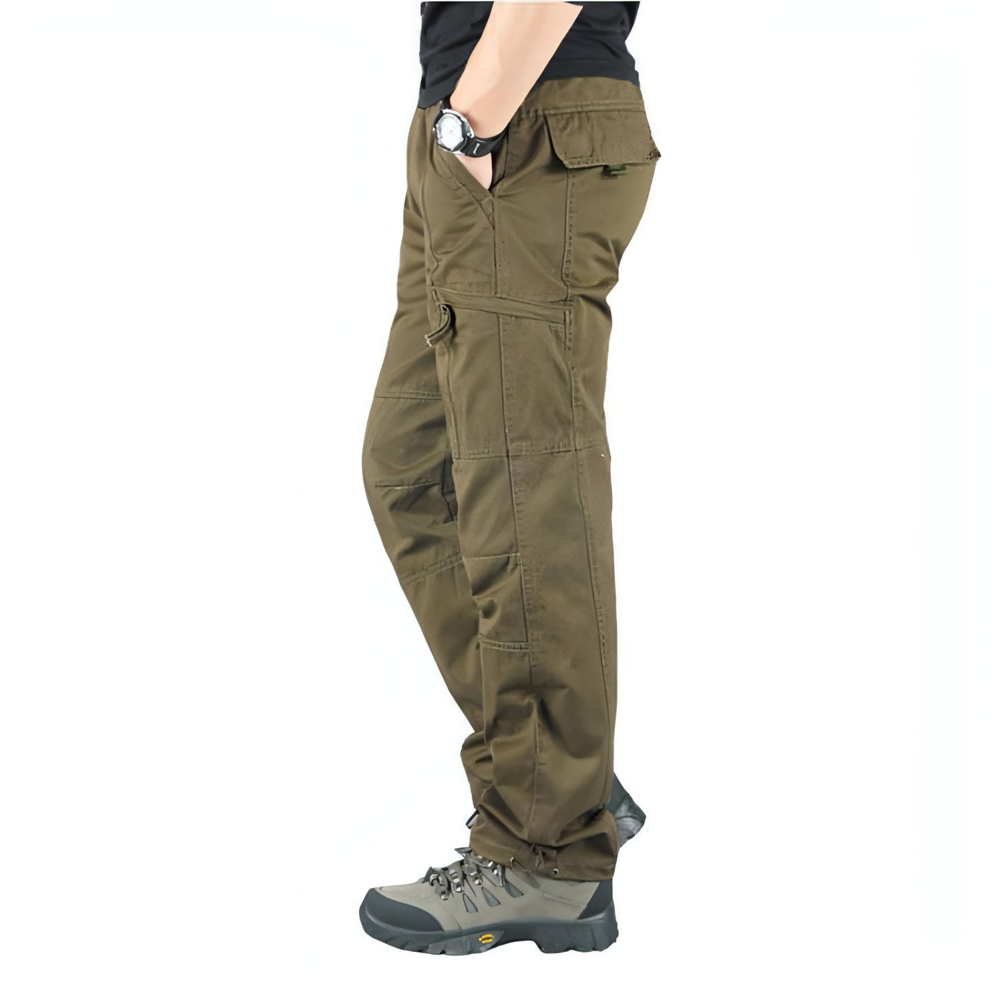 Men's Fashion Casual Elastic Waist Multi-pocket Casual Pants