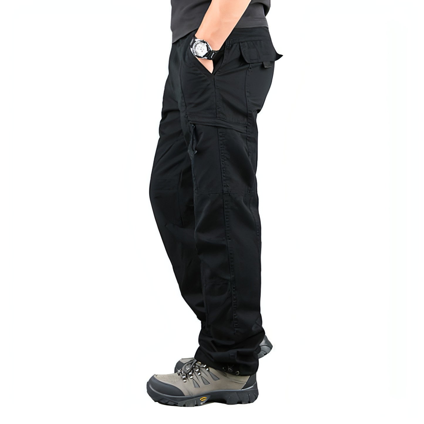 Men's Fashion Casual Elastic Waist Multi-pocket Casual Pants