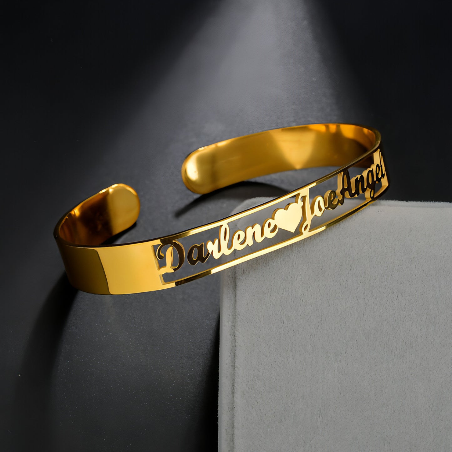 Personalized Name Bracelet – Custom Engraved Stainless Steel Bangle