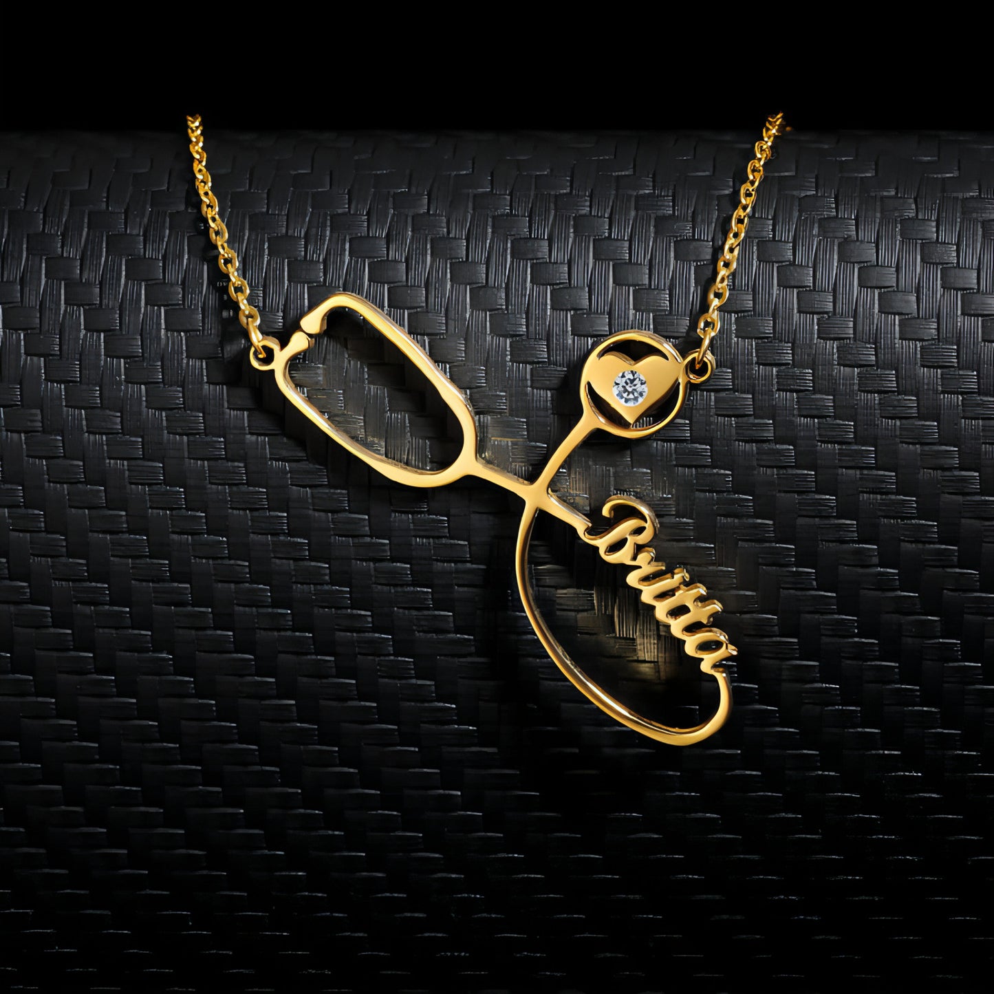 Custom Engraved Stethoscope Name Necklace – The Perfect Gift for Medical Professionals!