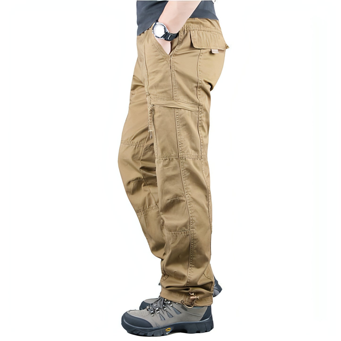 Men's Fashion Casual Elastic Waist Multi-pocket Casual Pants