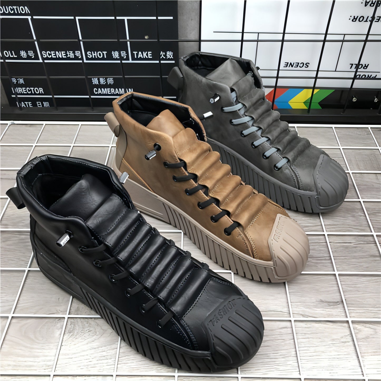 High-Top-Schuhe mit dicker Sohle, lässige Sneakers