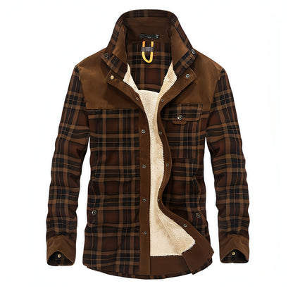 Pure Cotton Plaid Jacket Men