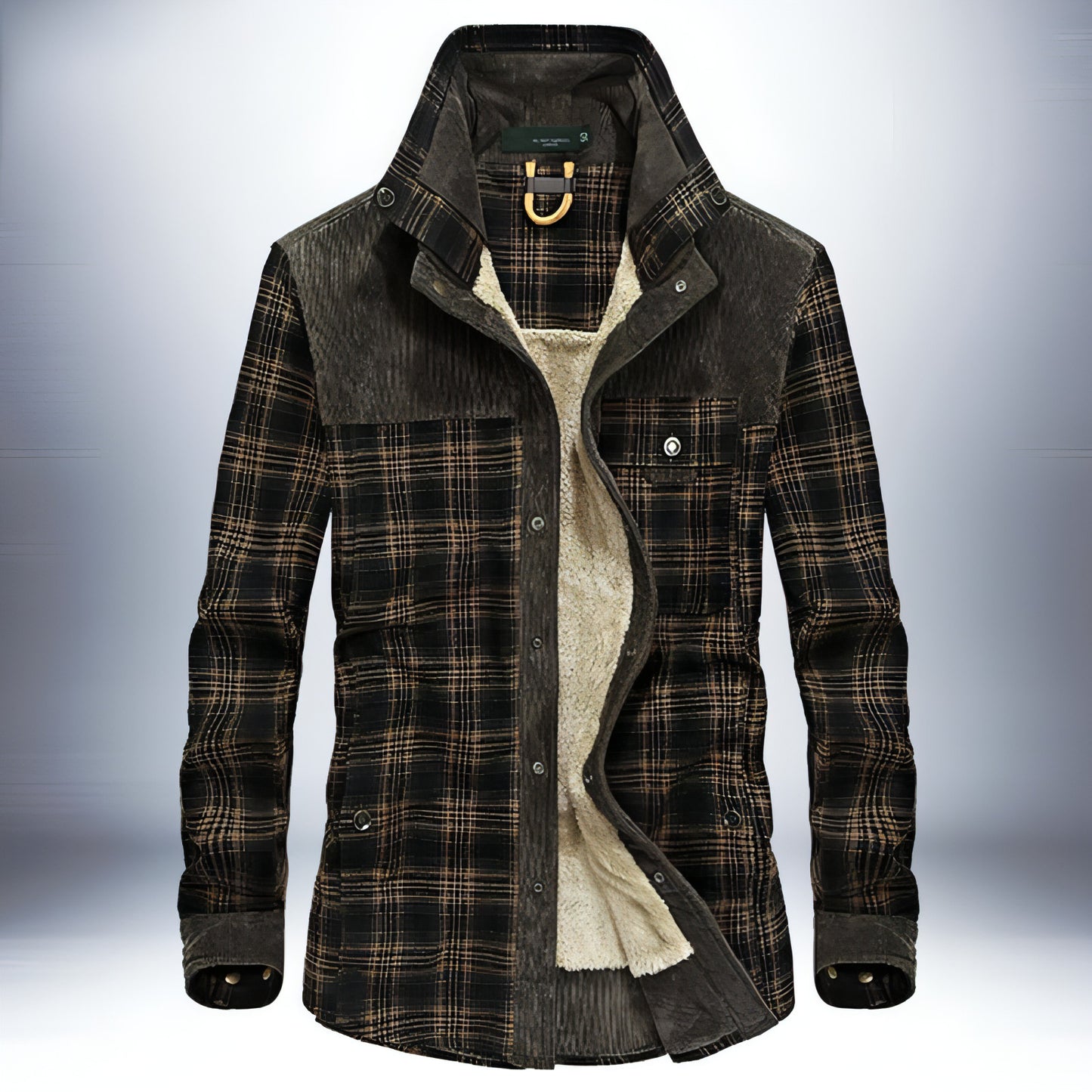 Pure Cotton Plaid Jacket Men