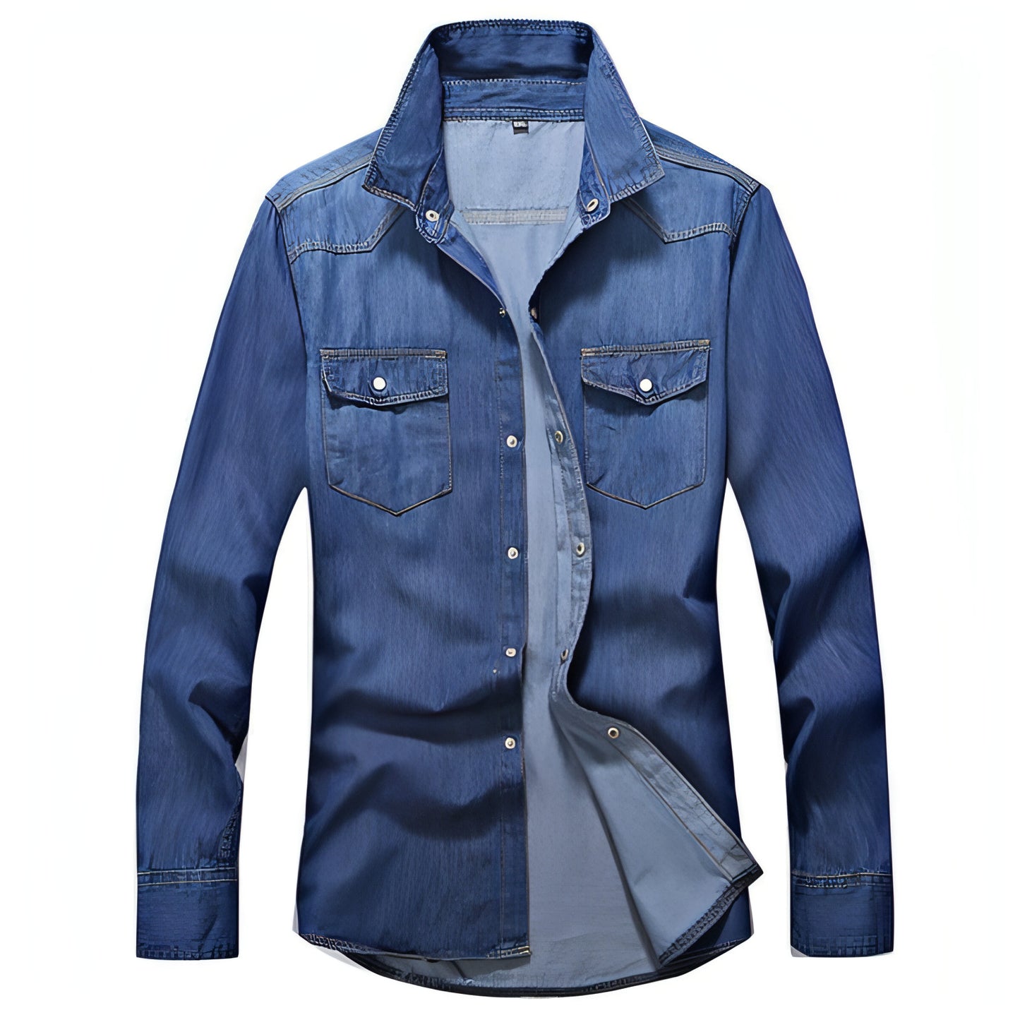 Men's Slim Fit Denim Long Sleeve DressShirt