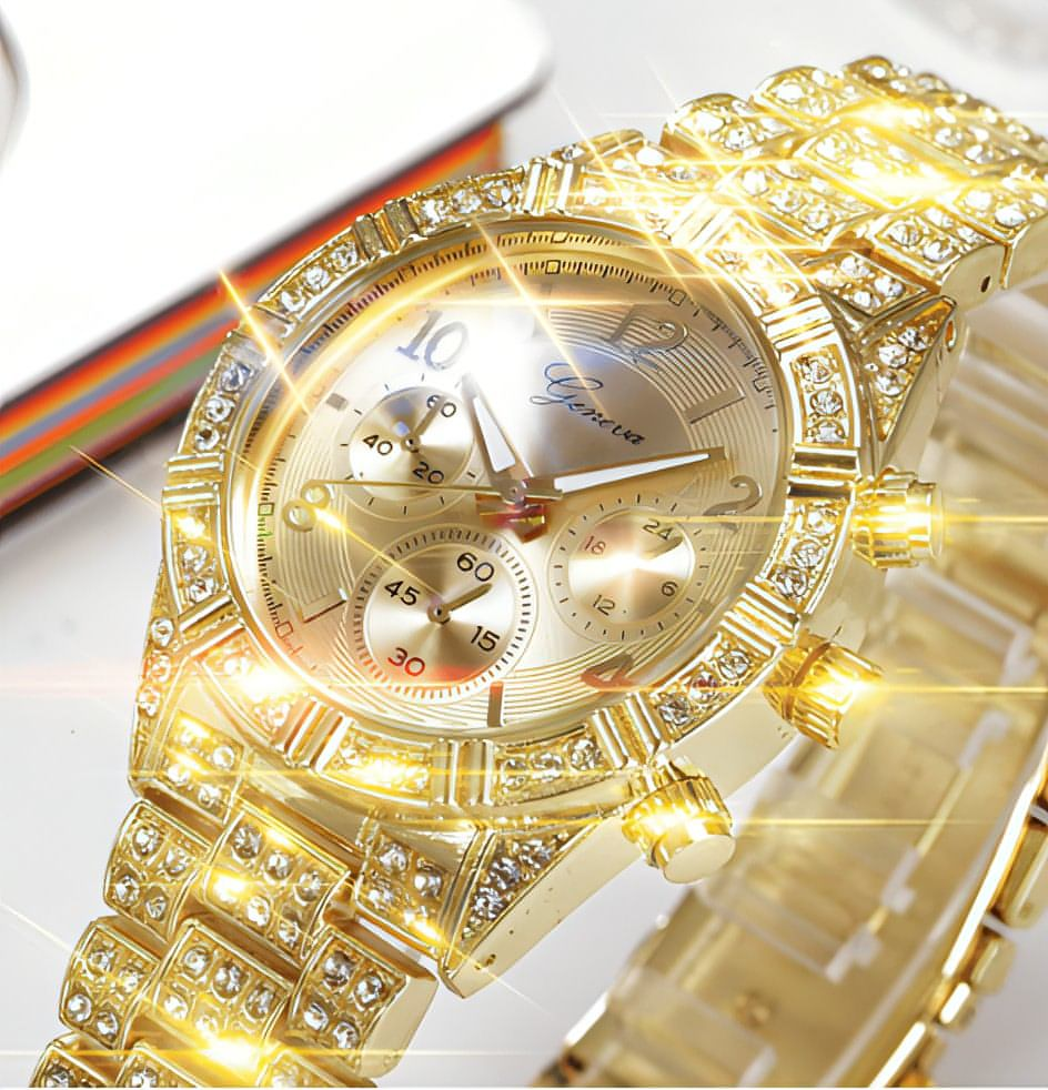 Z. Women Crystal Iced-Out Luxury Watch Accessories