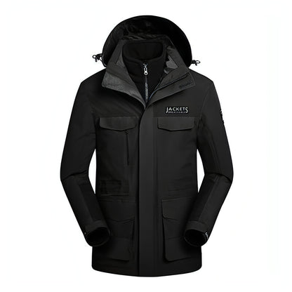 Winter Herren Skijacke Wasserdicht Winddicht Atmungsaktiv Warm Softshell Langarm Mantel