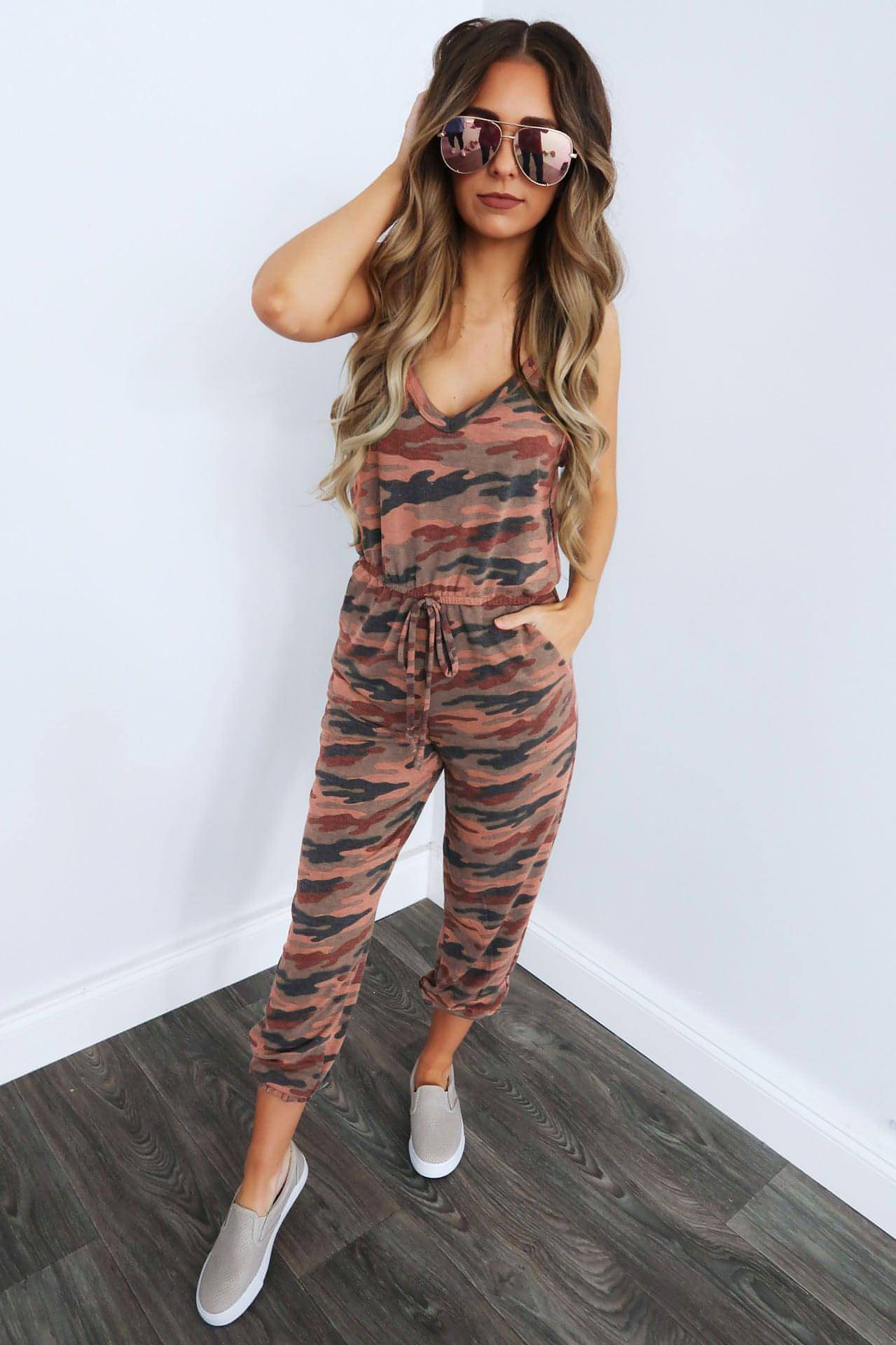 Strappy slim jumpsuit