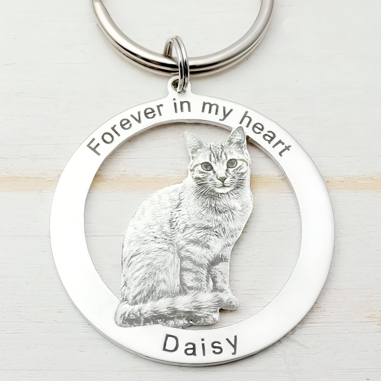 Custom Keychain – Personalized Photo Keyring for Dog, Cat & Pet Lovers