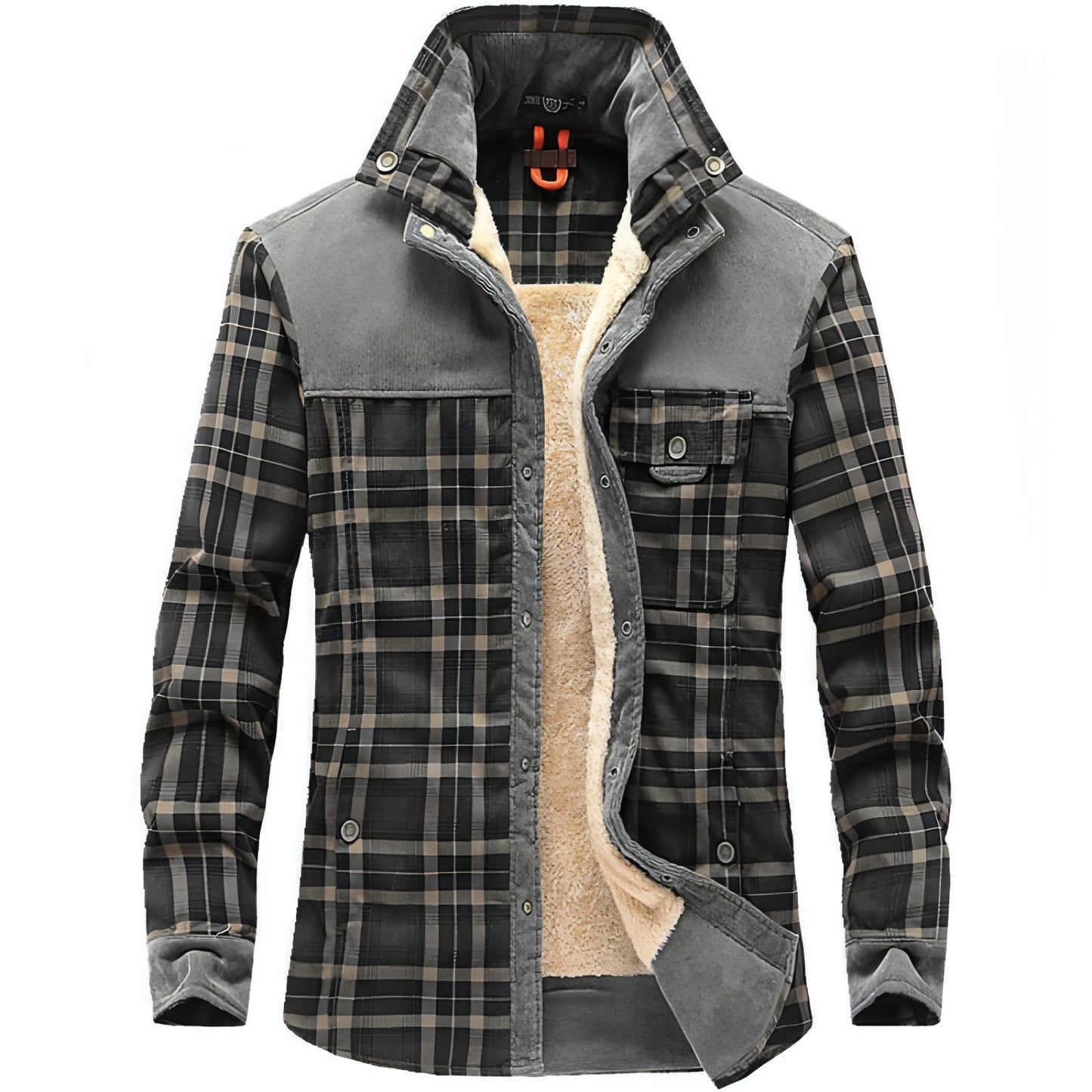 Pure Cotton Plaid Jacket Men