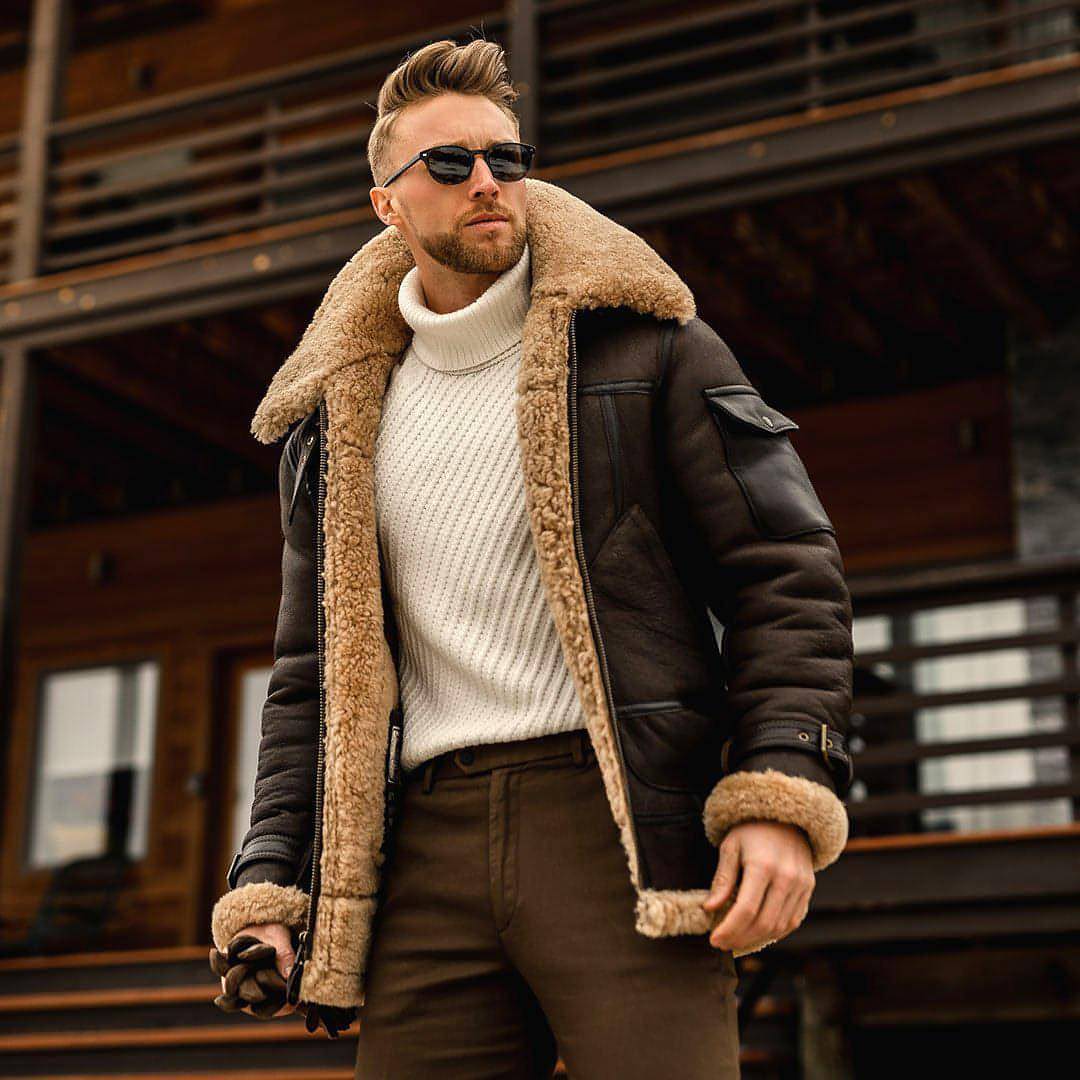 Chaqueta de invierno para hombre, chaqueta militar de lana cálida, abrigos con cuello de piel para hombre, chaqueta táctica militar