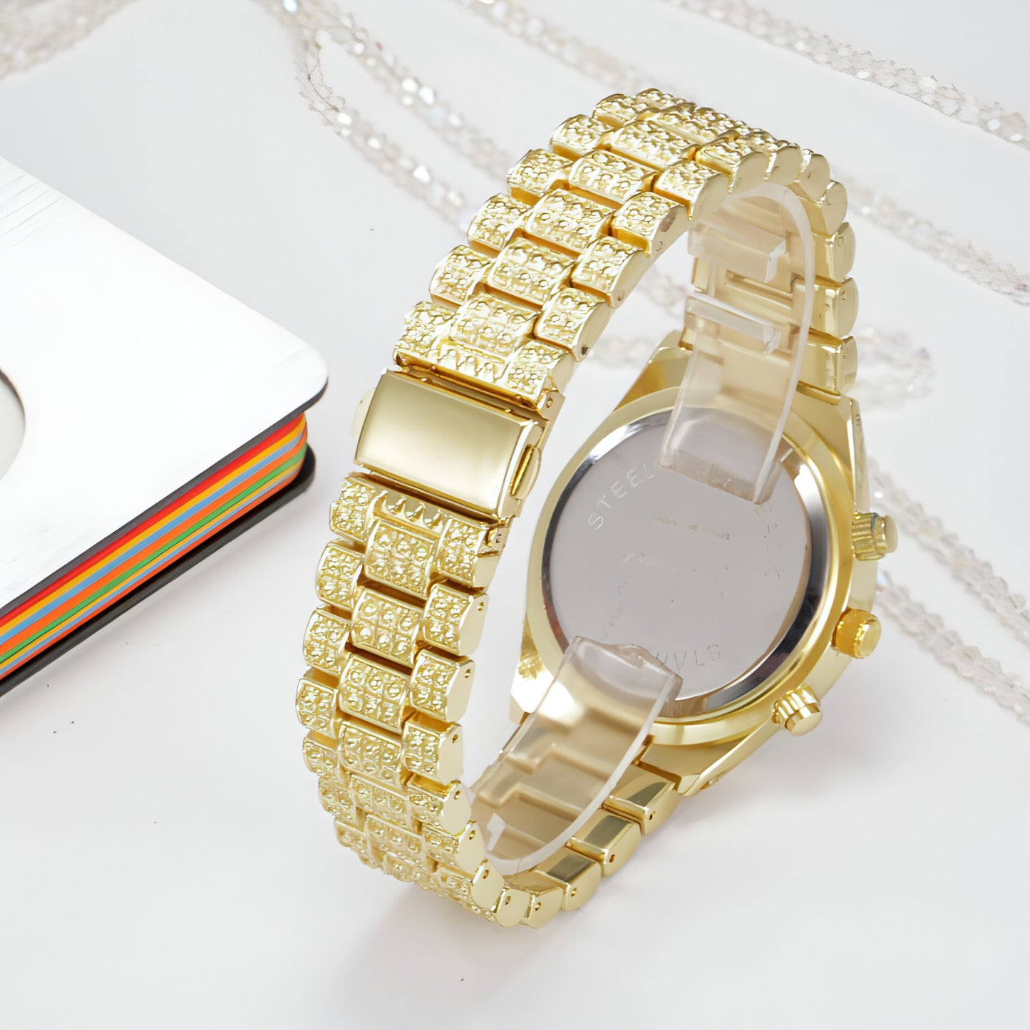 Z. Women Crystal Iced-Out Luxury Watch Accessories