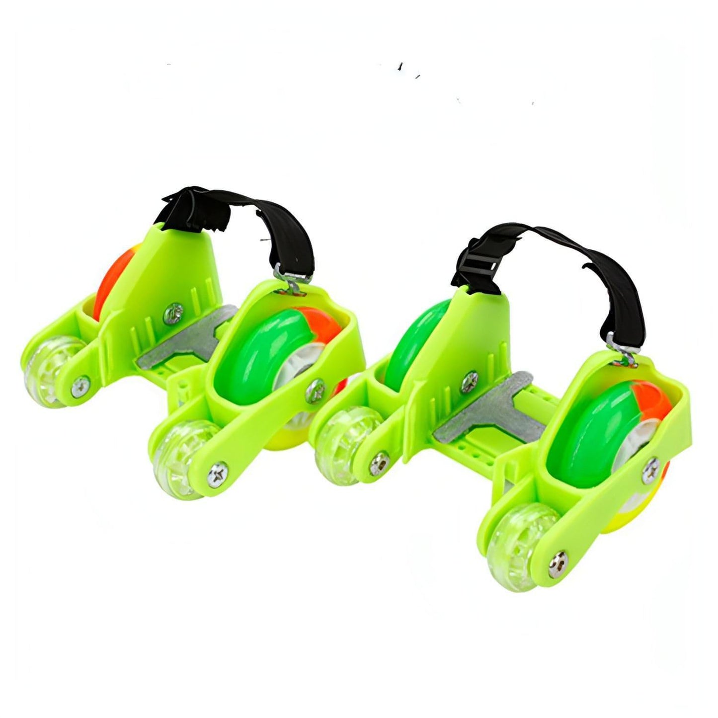 One 1Pair Children Roller Skates Adjustable Size Four-wheeled PU 4 Fire Wheels